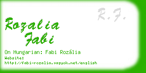 rozalia fabi business card